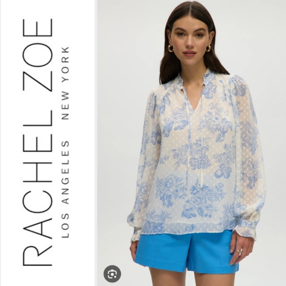Rachel Zoe Floral Long Sleeve Blouse Top